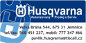 UV PVC samolepka 50 x 25mm společnosti Pavlík - Husqvarna